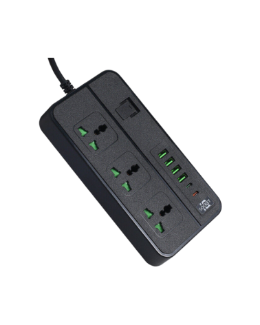 Πολύπριζο Multi-Plug 3 θέσεων με θύρες USB - KOS-27007EU
