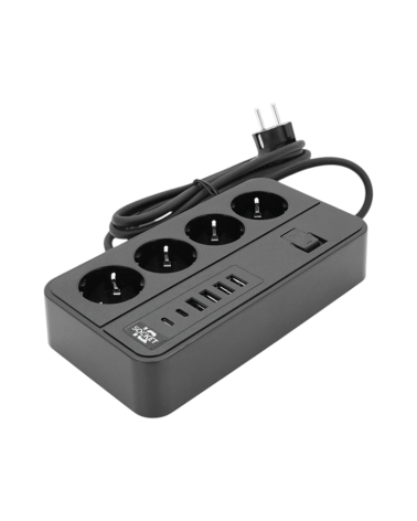 Πολύπριζο 4 θέσεων με θύρες USB - KOS-27013EU