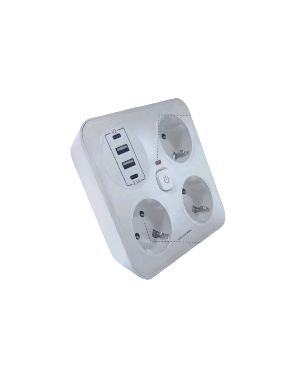 Πολύπριζο 3 θέσεων με θύρες USB - KOS-27015EU