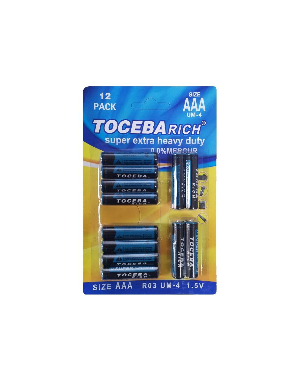 Μπαταρίες ΑΑΑ –  UM-4 – 1.5V - 12pcs – 400093