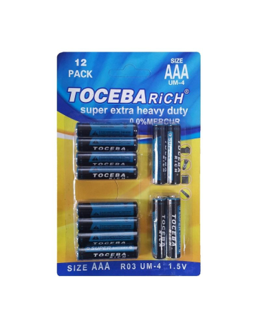 Μπαταρίες ΑΑΑ –  UM-4 – 1.5V - 12pcs – 400093