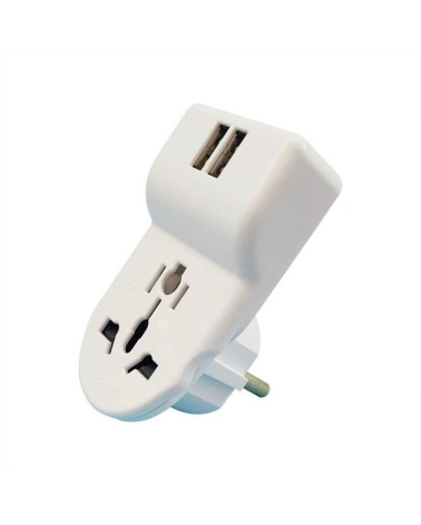 Αντάπτορας πρίζας με 2 θύρες USB - International - RTA09-39