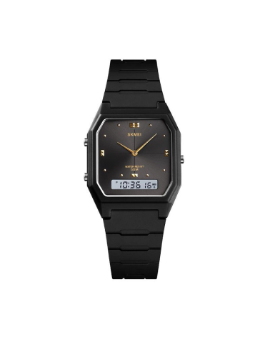 Ψηφιακό/αναλογικό ρολόι χειρός - Skmei - 1604 - Black/Black