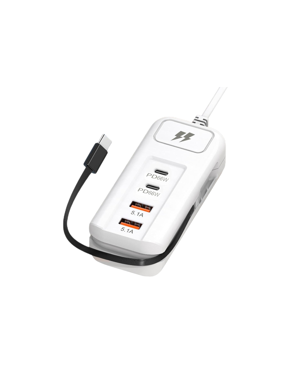 Αντάπτορας φόρτισης Fast Charge με 2 θύρες USB-A & Type-C & καλώδιο Type-C - JG-01
