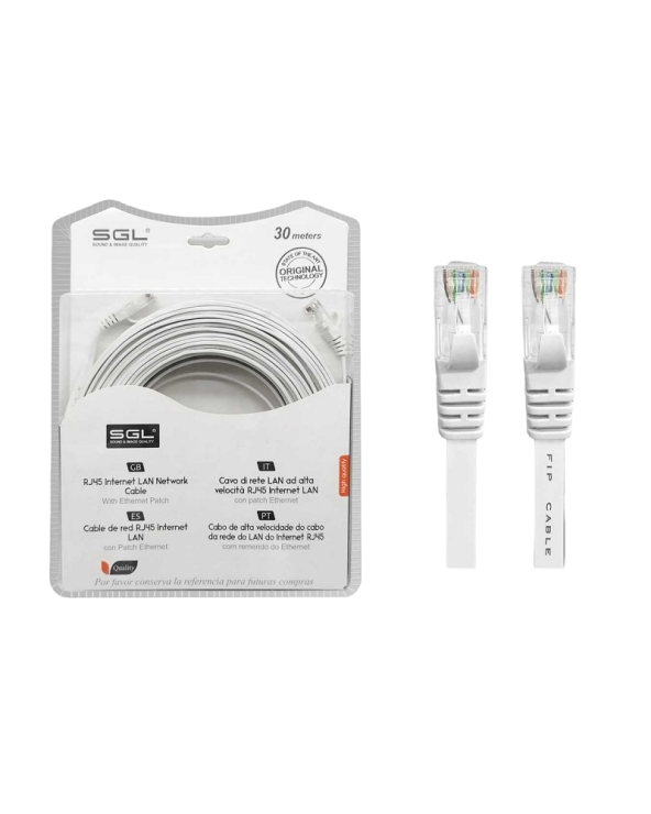 Καλώδιο δικτύου Ethernet - Πλακέ - A8P8C - 30m