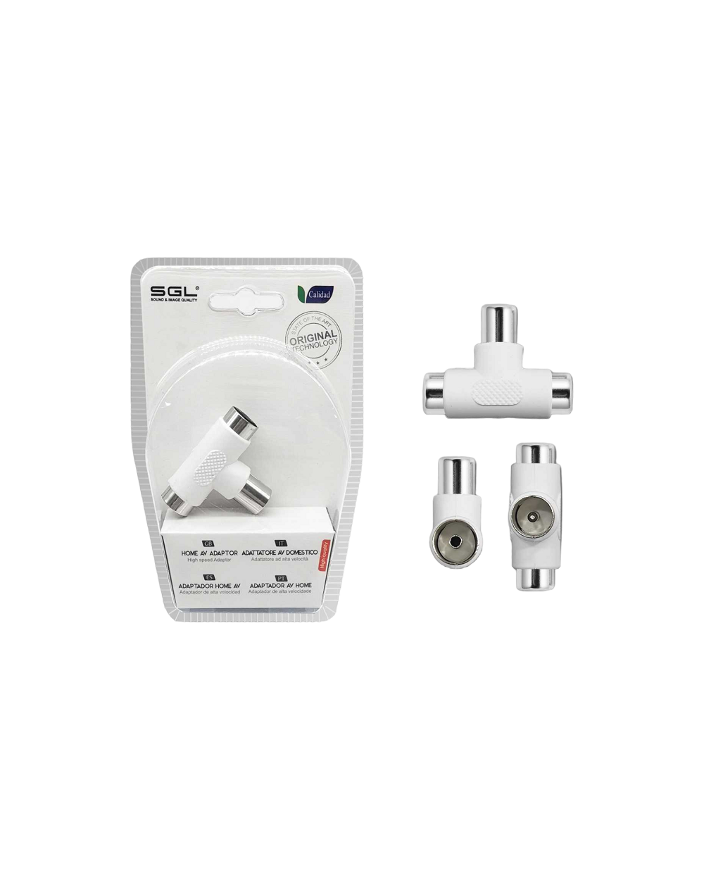 Διακλαδωτής καλωδίου κεραίας TV - 1male/2female - 1811-1