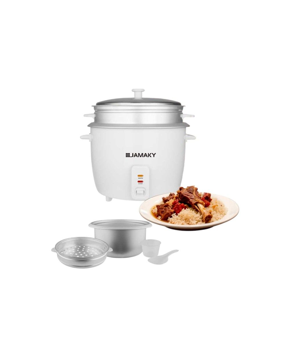 Ηλεκτρικός μάγειρας ρυζιού - Rice Cooker - JMK7501 - White
