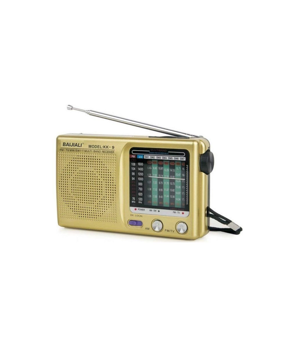 Φορητό ραδιόφωνο μπαταρίας - KK9 - 837096 - Gold