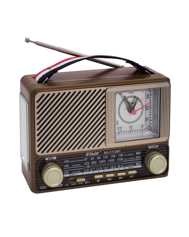Επαναφορτιζόμενο ραδιόφωνο Retro με αναλογικό ρολόι - RD311BT