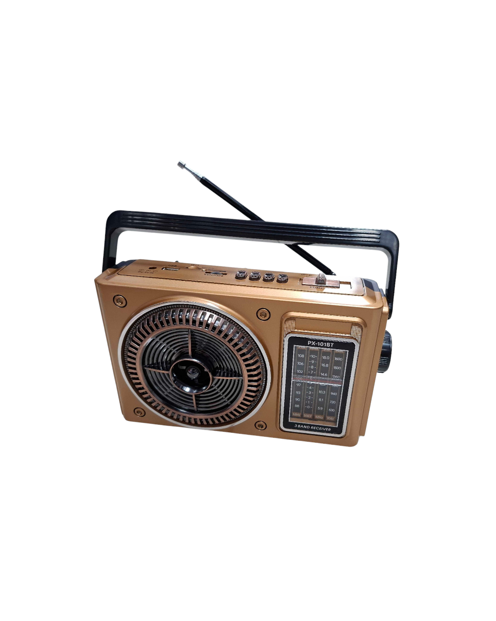 Επαναφορτιζόμενο ραδιόφωνο - PX-101BT - 020023 - Gold