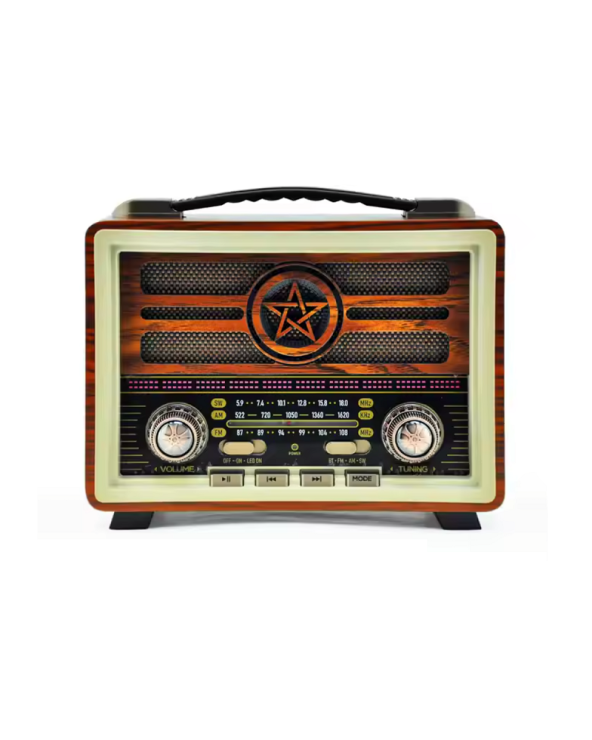 Επαναφορτιζόμενο ραδιόφωνο Retro - MD-2026 - 120257 - Brown