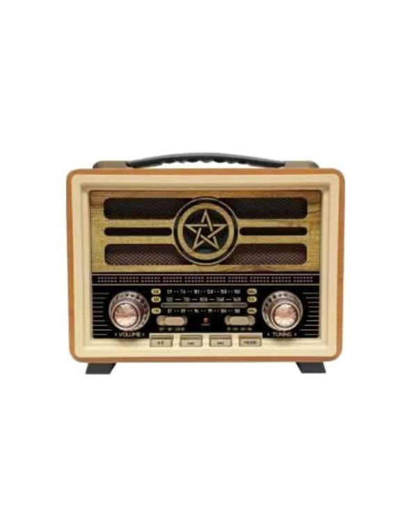 Επαναφορτιζόμενο ραδιόφωνο Retro - MD-2026 - 120257 - Yellow/Beige