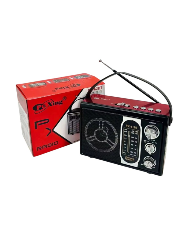 Επαναφορτιζόμενο ραδιόφωνο - PX-61BT - 617156 - Red