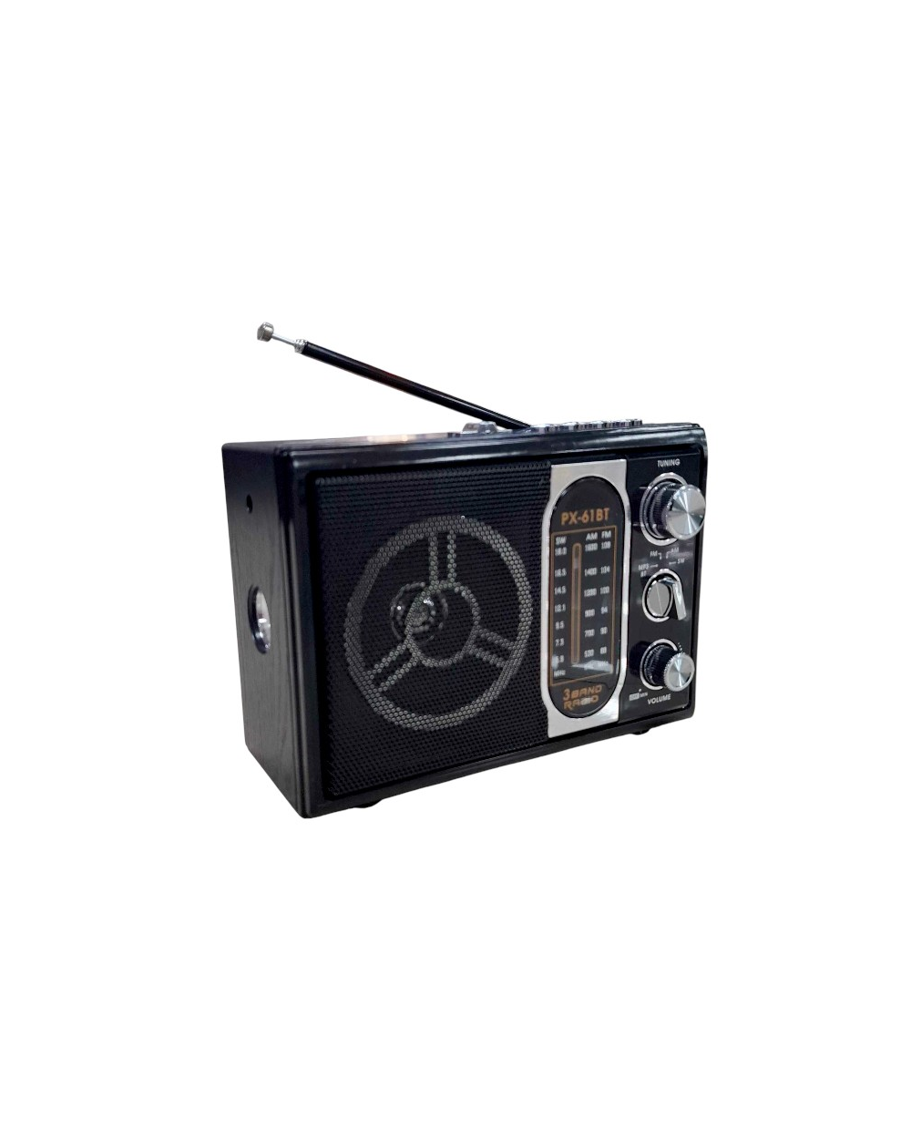 Επαναφορτιζόμενο ραδιόφωνο - PX-61BT - 617156 - Black