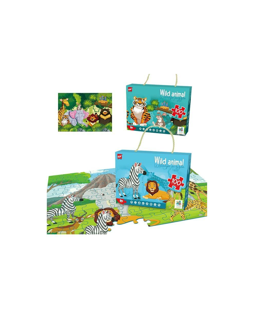 Παιδικό puzzle 100 κομματιών - Wild Animal - 61006