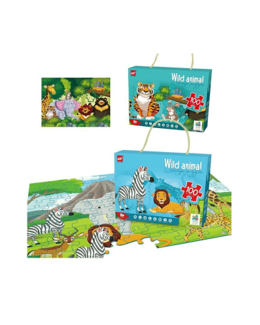 Παιδικό puzzle 100 κομματιών - Wild Animal - 61006